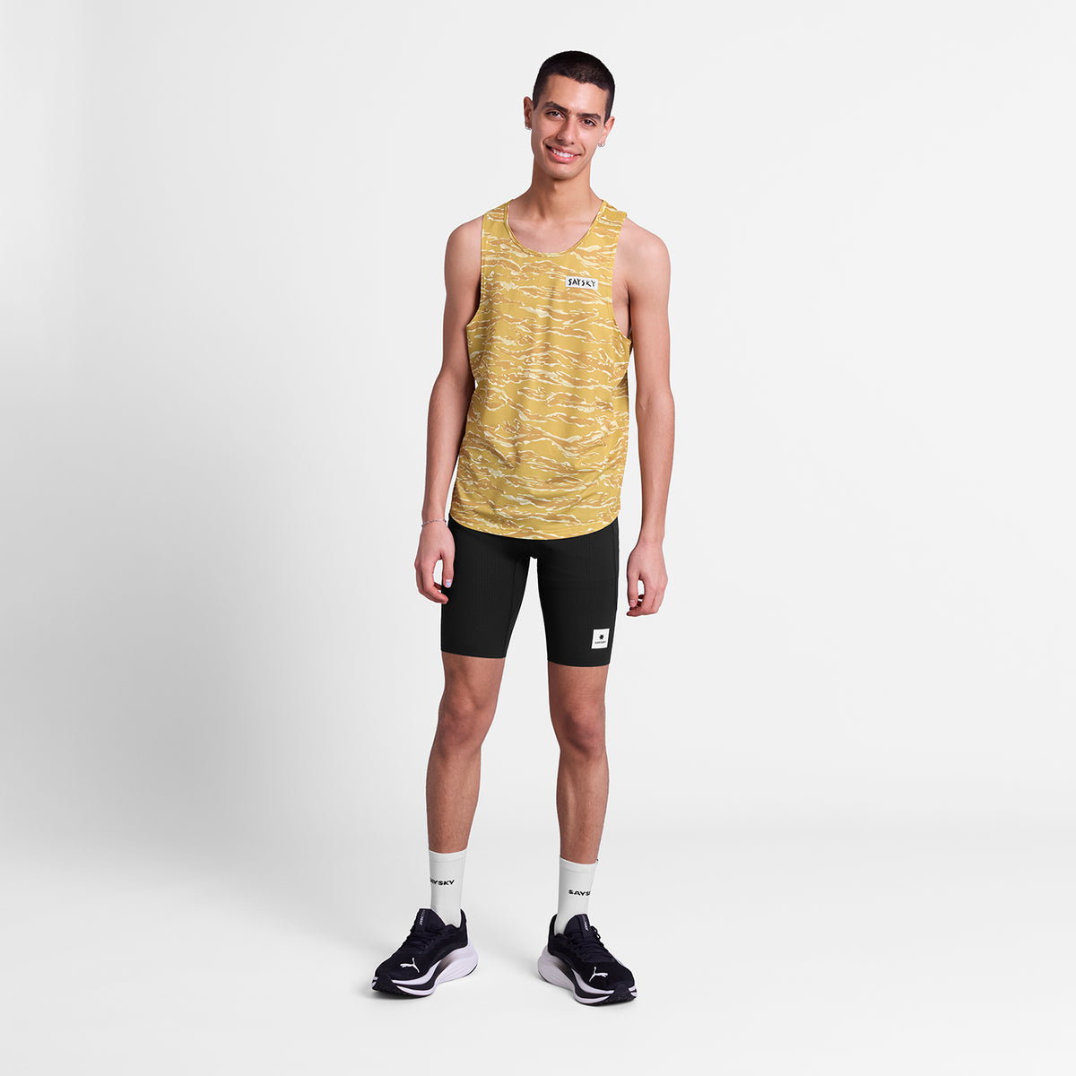 レースシングレット SM30005c1064 Tiger Combat Singlet - Yellowcamo [メンズ]