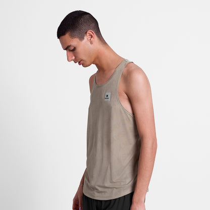 レースシングレット SM30009c1070 Reactive Flow Singlet - Darkbeigelogo [メンズ]