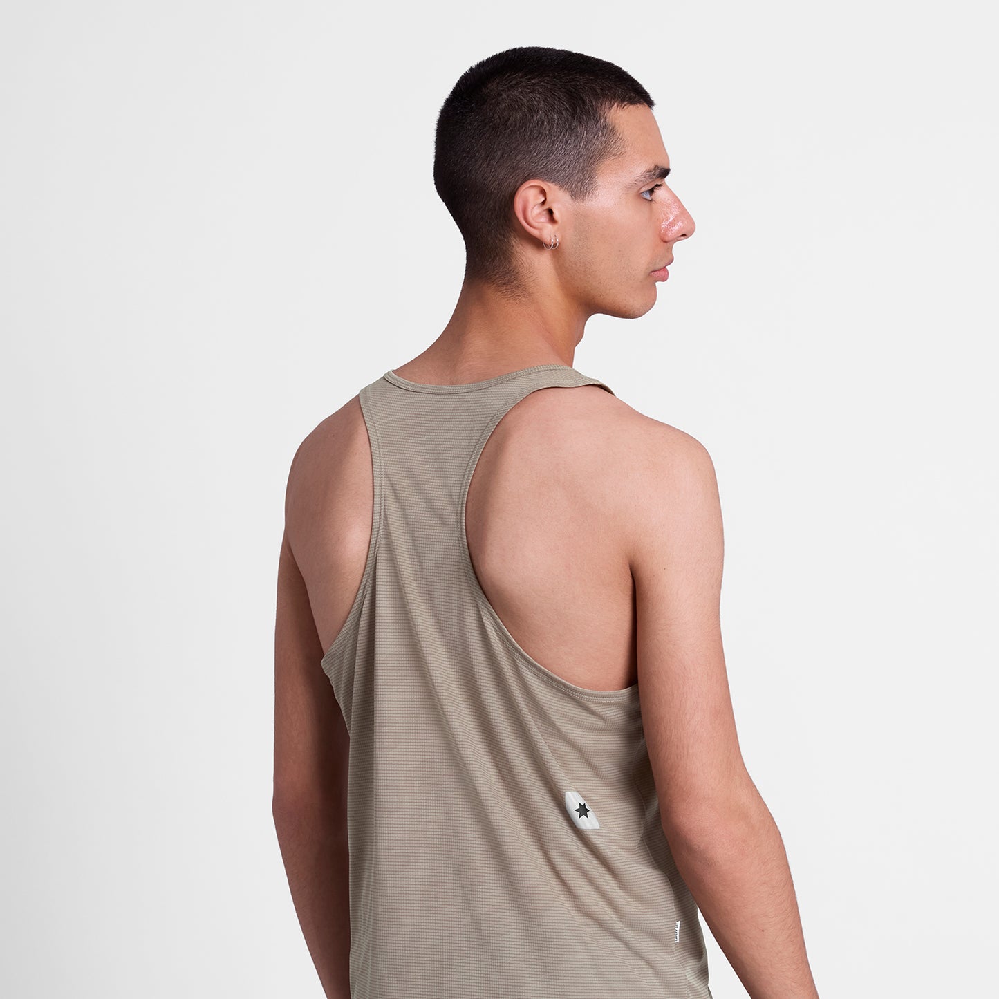 レースシングレット SM30009c1070 Reactive Flow Singlet - Darkbeigelogo [メンズ]