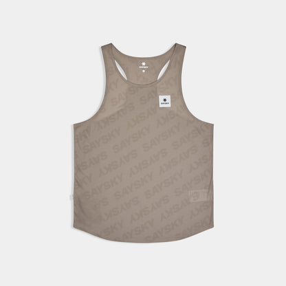 レースシングレット SM30009c1070 Reactive Flow Singlet - Darkbeigelogo [メンズ]