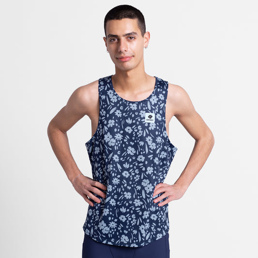 レースシングレット SM30011c1065 Flower Combat Singlet - Blueflower [メンズ]