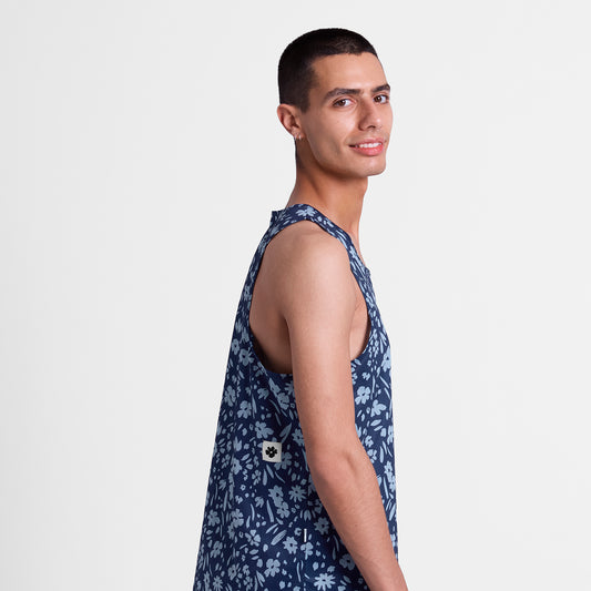 レースシングレット SM30011c1065 Flower Combat Singlet - Blueflower [メンズ]