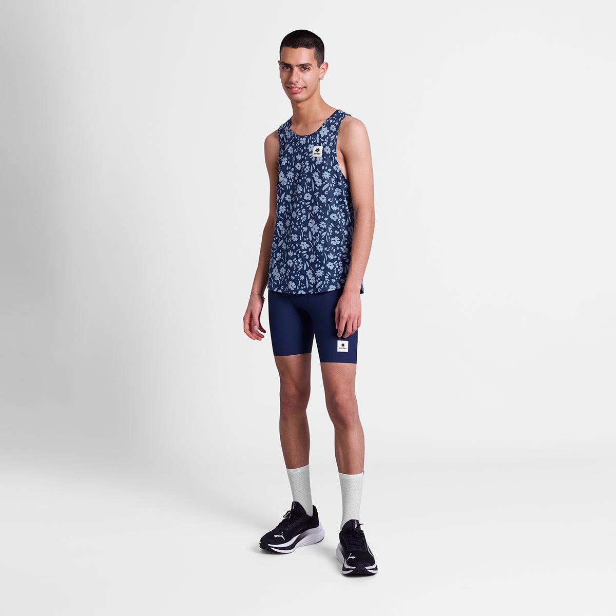 レースシングレット SM30011c1065 Flower Combat Singlet - Blue Flower Aop [メンズ]
