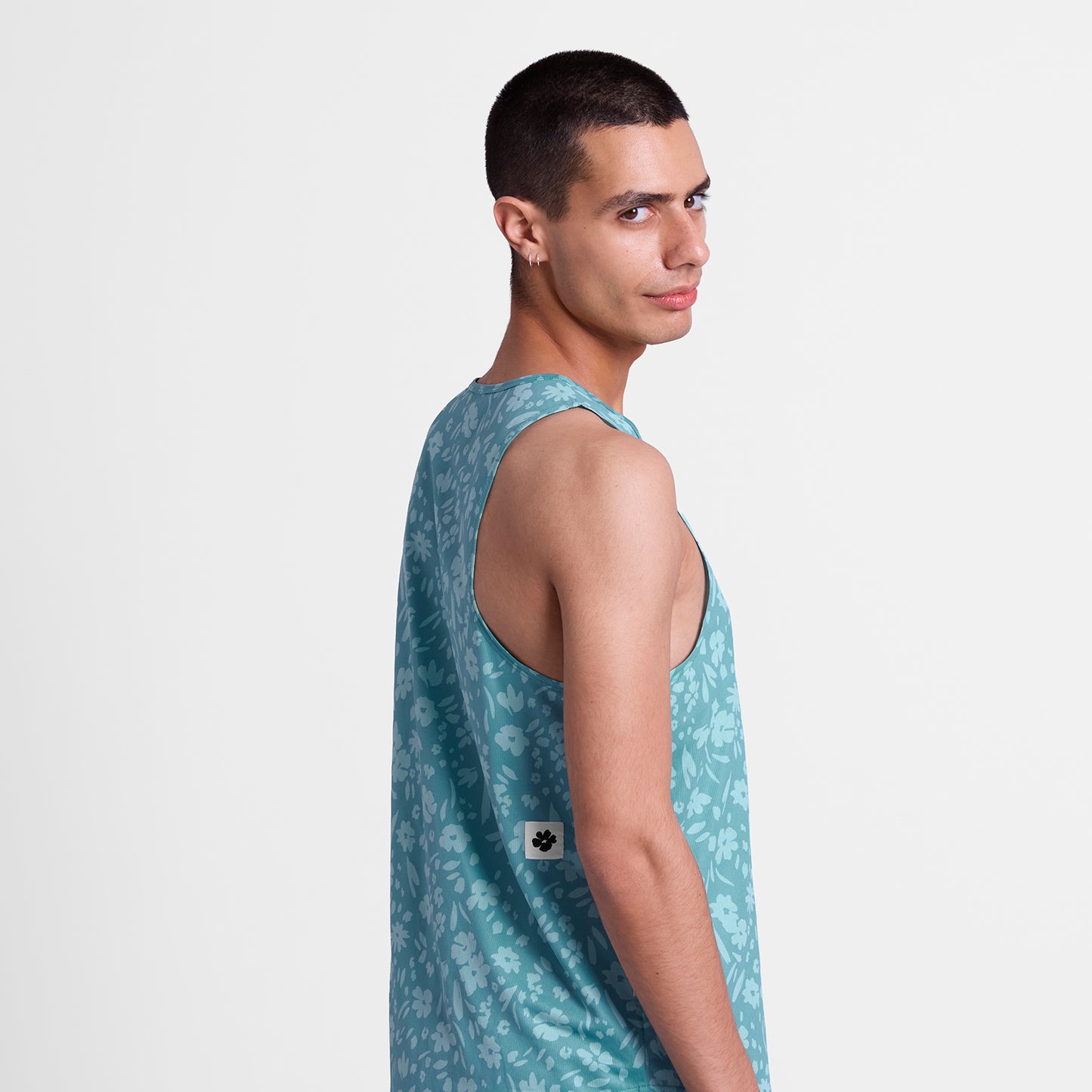 レースシングレット SM30011c1066 Flower Combat Singlet - Lightblueflower [メンズ]