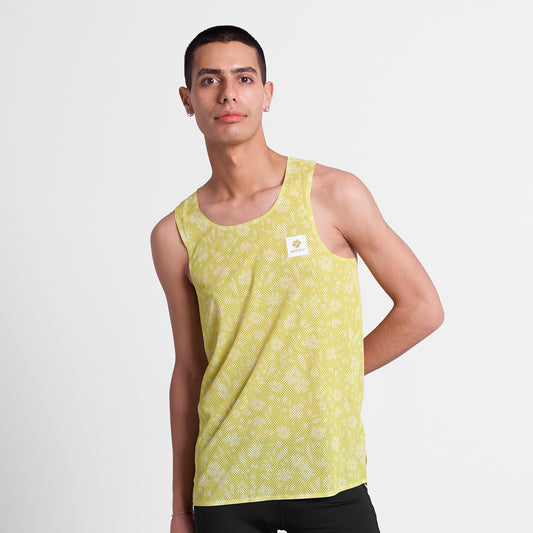 レースシングレット SM30012c1067 Flower Flow Air Singlet - Yellowflower [メンズ]