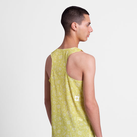 レースシングレット SM30012c1067 Flower Flow Air Singlet - Yellowflower [メンズ]