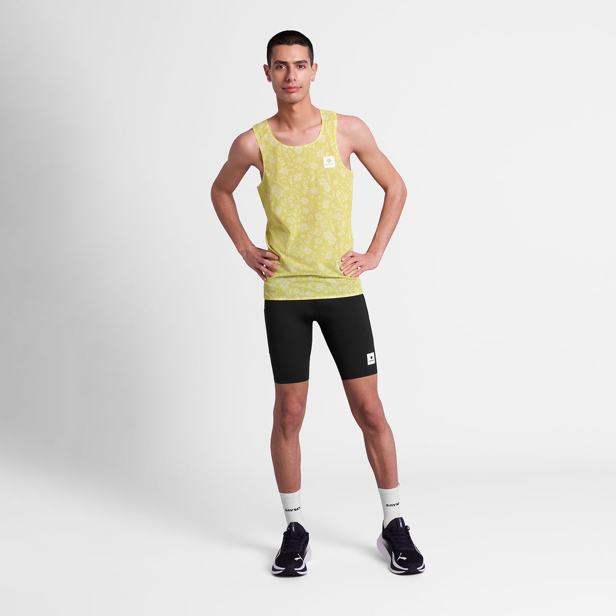 レースシングレット SM30012c1067 Flower Flow Air Singlet - Yellowflower [メンズ]
