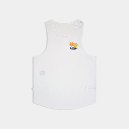 レースシングレット SM30013c101 Flower Combat Singlet - White [メンズ]