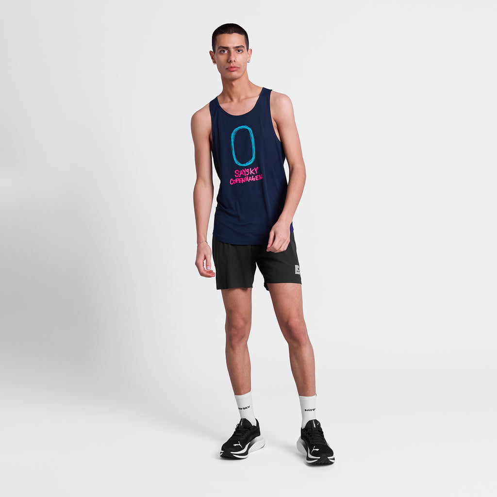 レースシングレット SM30019c201 Statement Flow Singlet - Blue [メンズ]