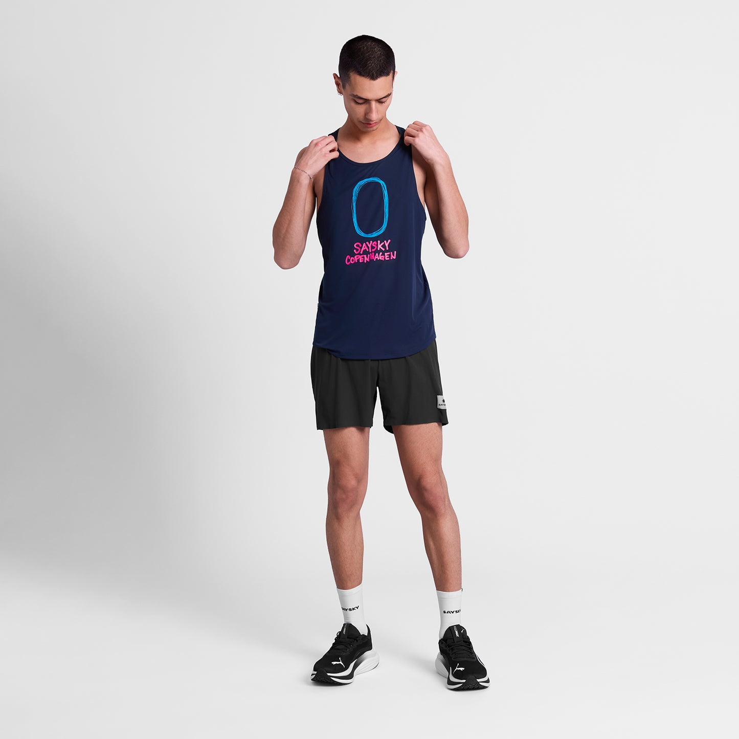 レースシングレット SM30019c201 Statement Flow Singlet - Blue [メンズ]