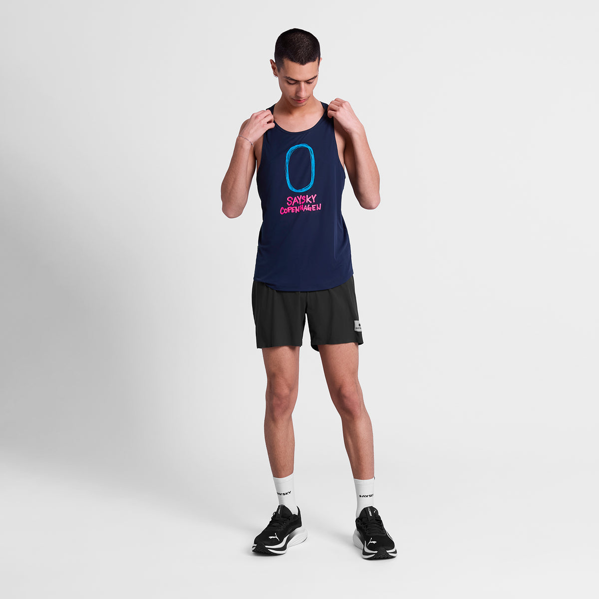 レースシングレット SM30019c201 Statement Flow Singlet - Blue [メンズ]