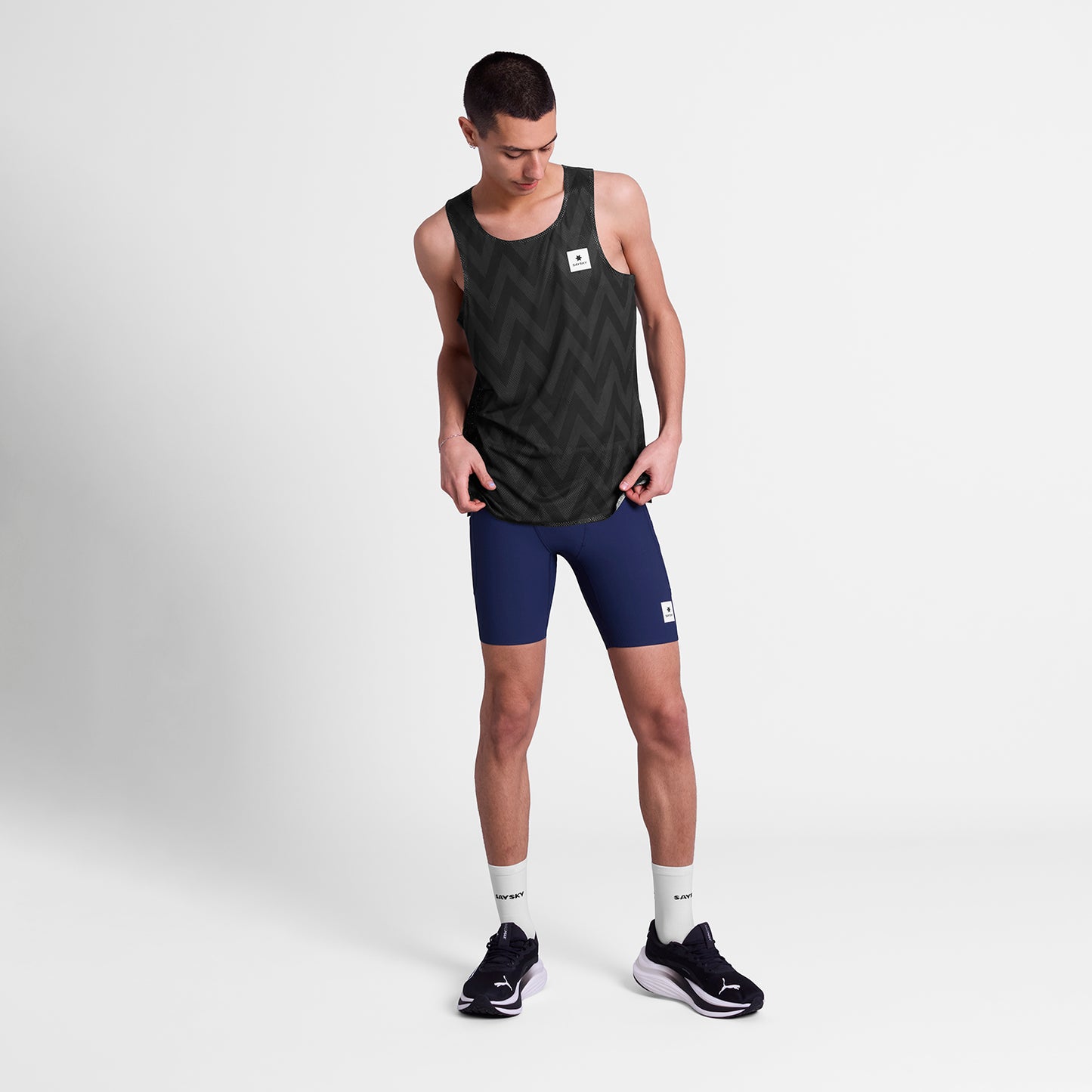 レースシングレット SM30022c1062 Zig Zag Flow Air Singlet - Blackzigzag [メンズ]