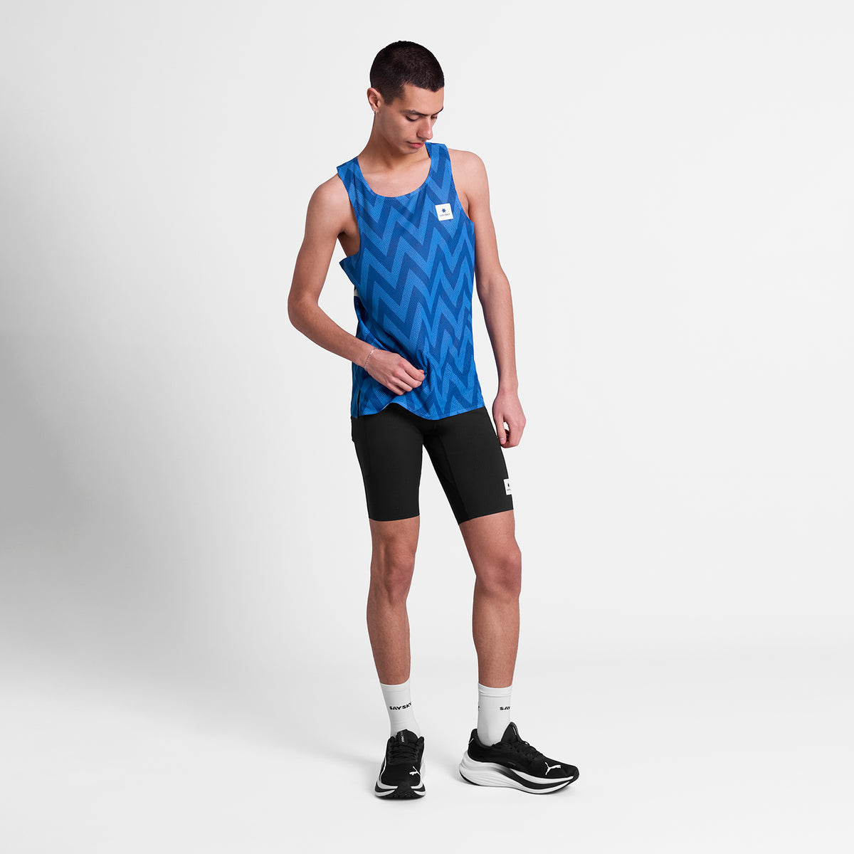 レースシングレット SM30022c1063 Zig Zag Flow Air Singlet - Bluezigzag [メンズ]