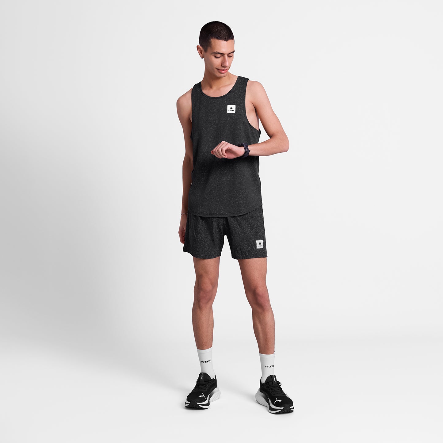 レースシングレット SM30023c1072 Universe Combat Singlet - Blackuniverse [メンズ]