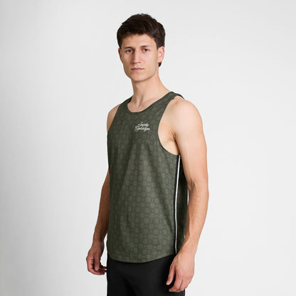 レースシングレット SM30025c1079 Couture Combat Singlet - Green Aop [メンズ]