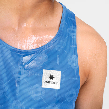 レースシングレット SM30026c1075 Reactive Flow Singlet - Blue Aop [メンズ]