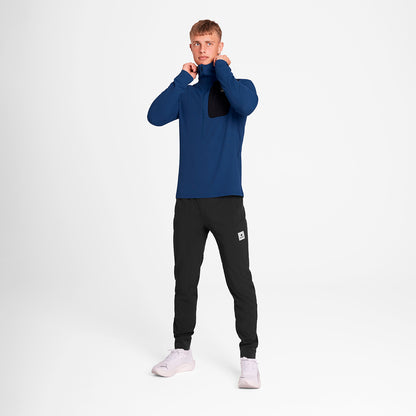 ランニングフリース SM35001c219 Combat Half Zip Fleece Hoodie - Blue [メンズ]