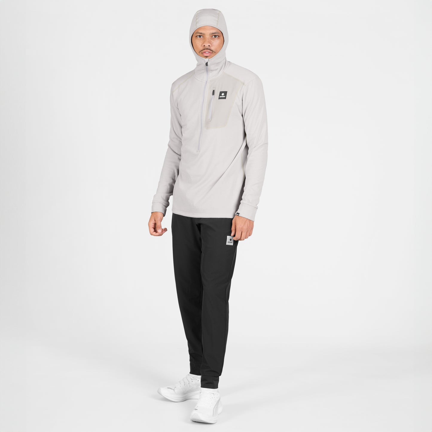 ランニングフリース SM35001c610 Combat Half Zip Fleece Hoodie - Grey [メンズ]