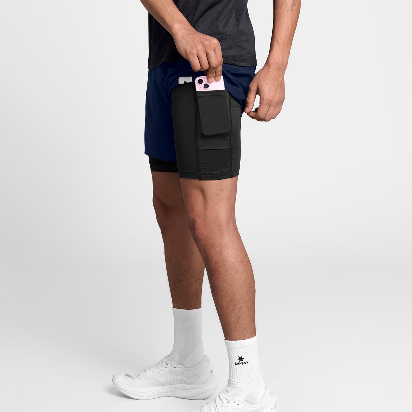 ランニングショーツ SM40002c201 Pace 2-in-1 Shorts 5`` - Blue [メンズ]