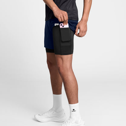 ランニングショーツ SM40002c201 Pace 2-in-1 Shorts 5`` - Blue [メンズ]