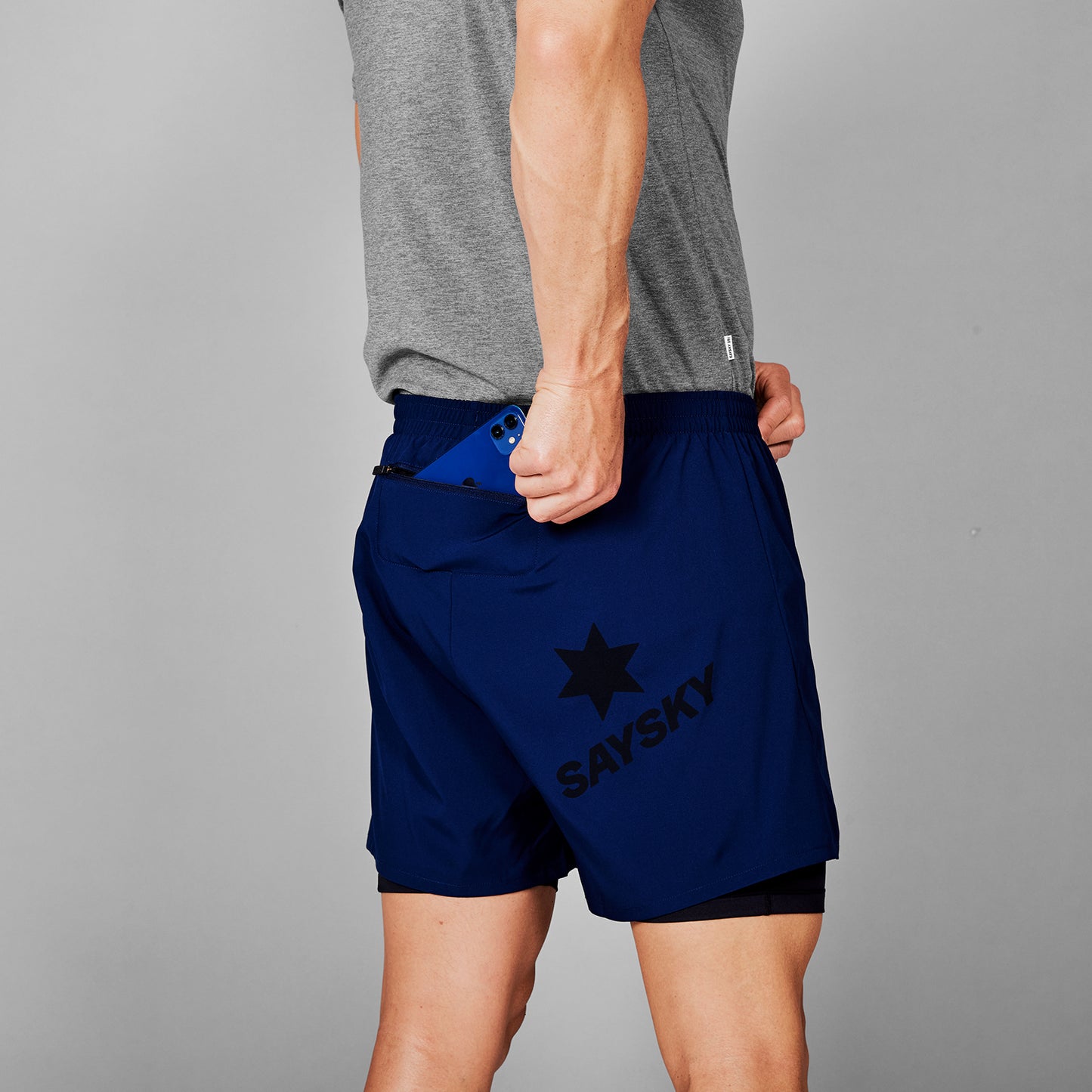 ランニングショーツ SM40002c201 Pace 2-in-1 Shorts 5`` - Blue [メンズ]