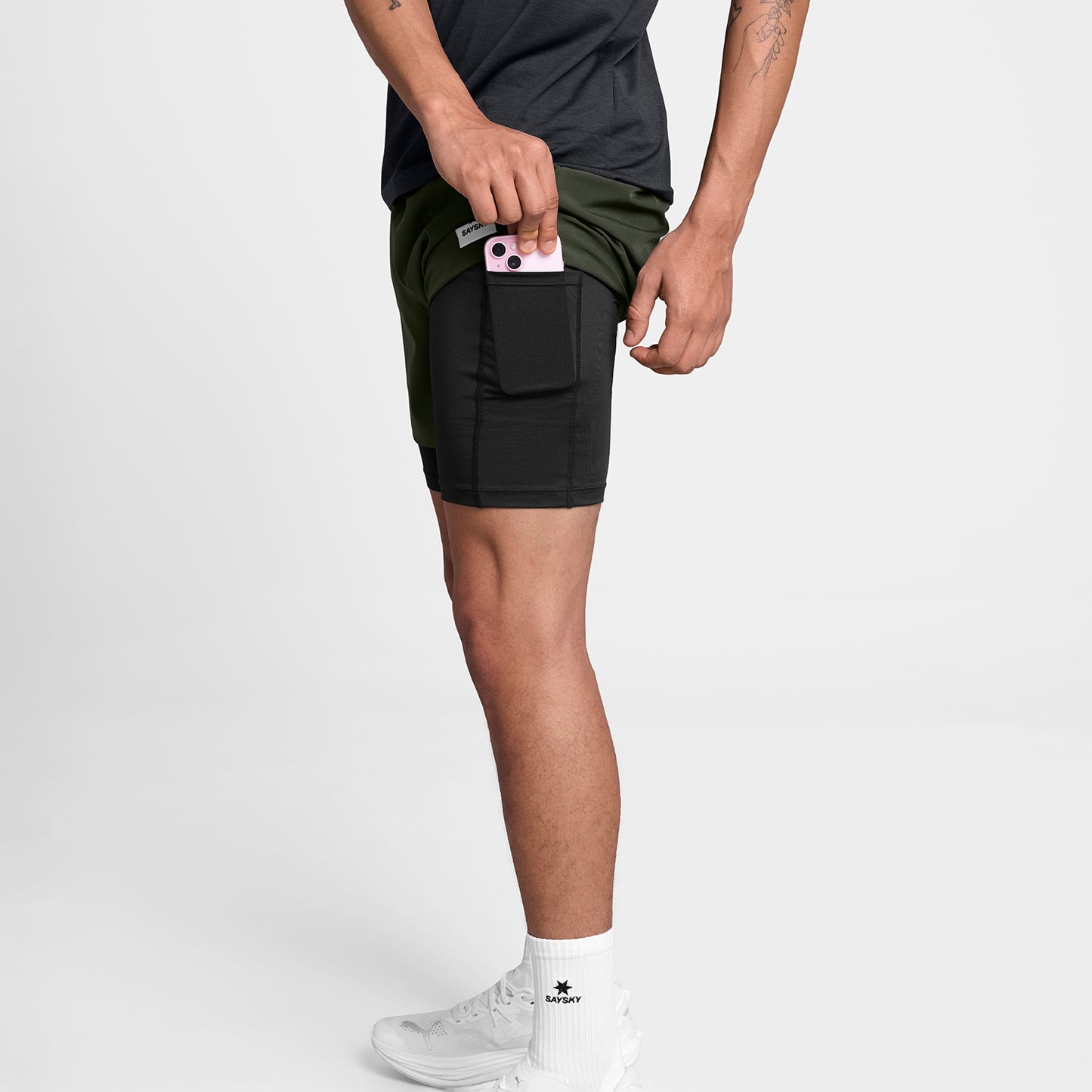 ランニングショーツ SM40002c301 Pace 2-in-1 Shorts 5`` - Green [メンズ]
