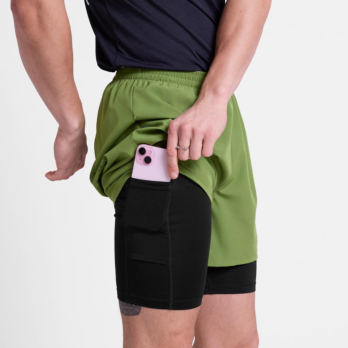 ランニングショーツ SM40002c320 Pace 2-in-1 Shorts 5inch - Green [メンズ]