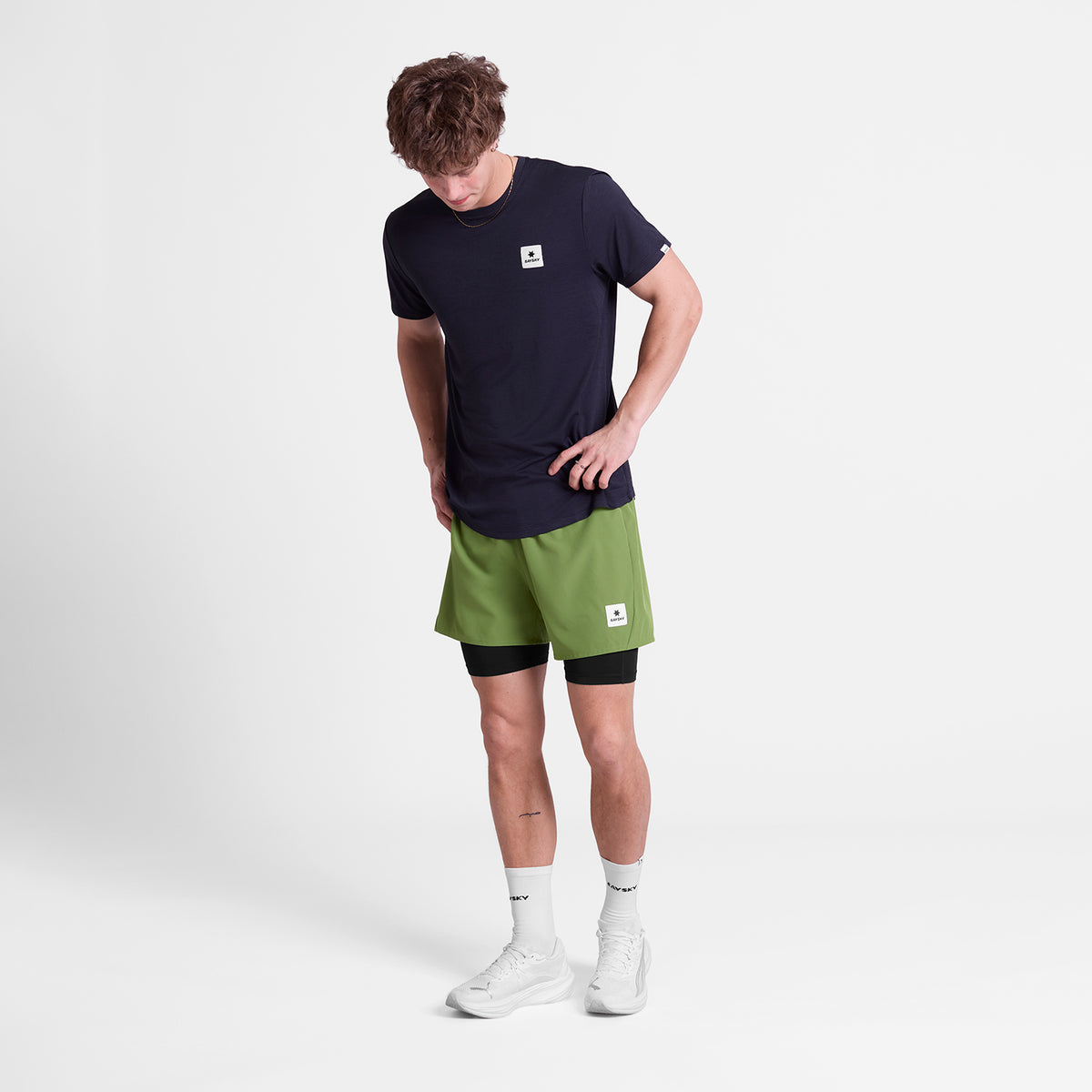 ランニングショーツ SM40002c320 Pace 2-in-1 Shorts 5inch - Green [メンズ]