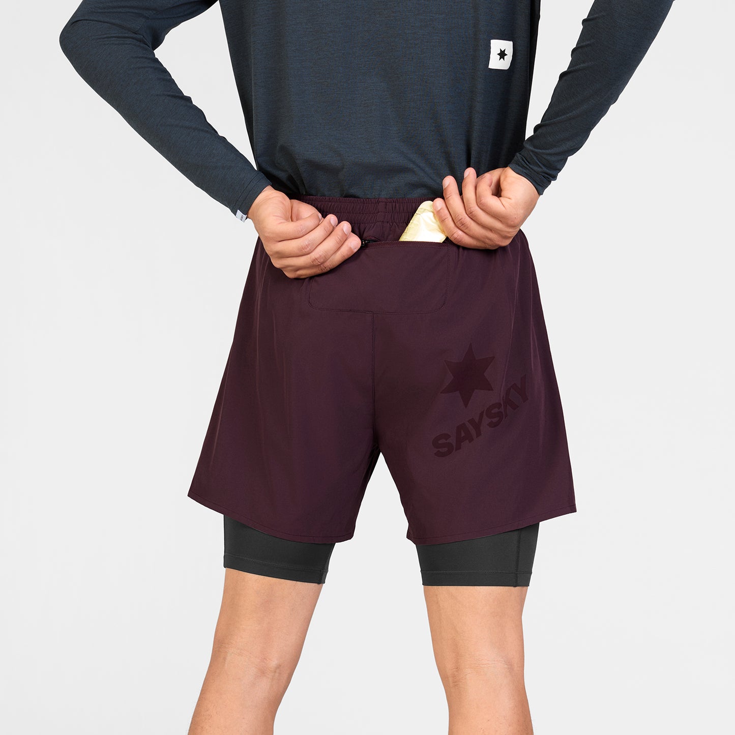 ランニングショーツ SM40002c512 Pace 2-in-1 Shorts 5inch - Burgundy [メンズ]