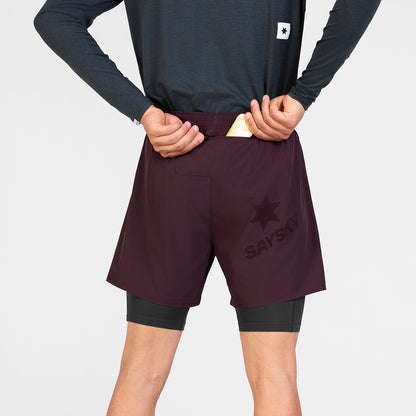 ランニングショーツ SM40002c512 Pace 2-in-1 Shorts 5inch - Burgundy [メンズ]
