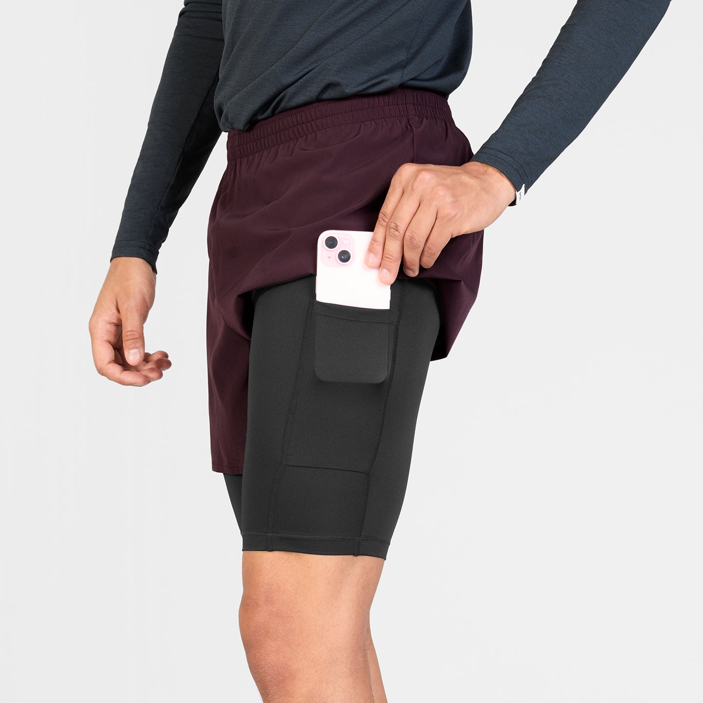 ランニングショーツ SM40002c512 Pace 2-in-1 Shorts 5inch - Burgundy [メンズ]