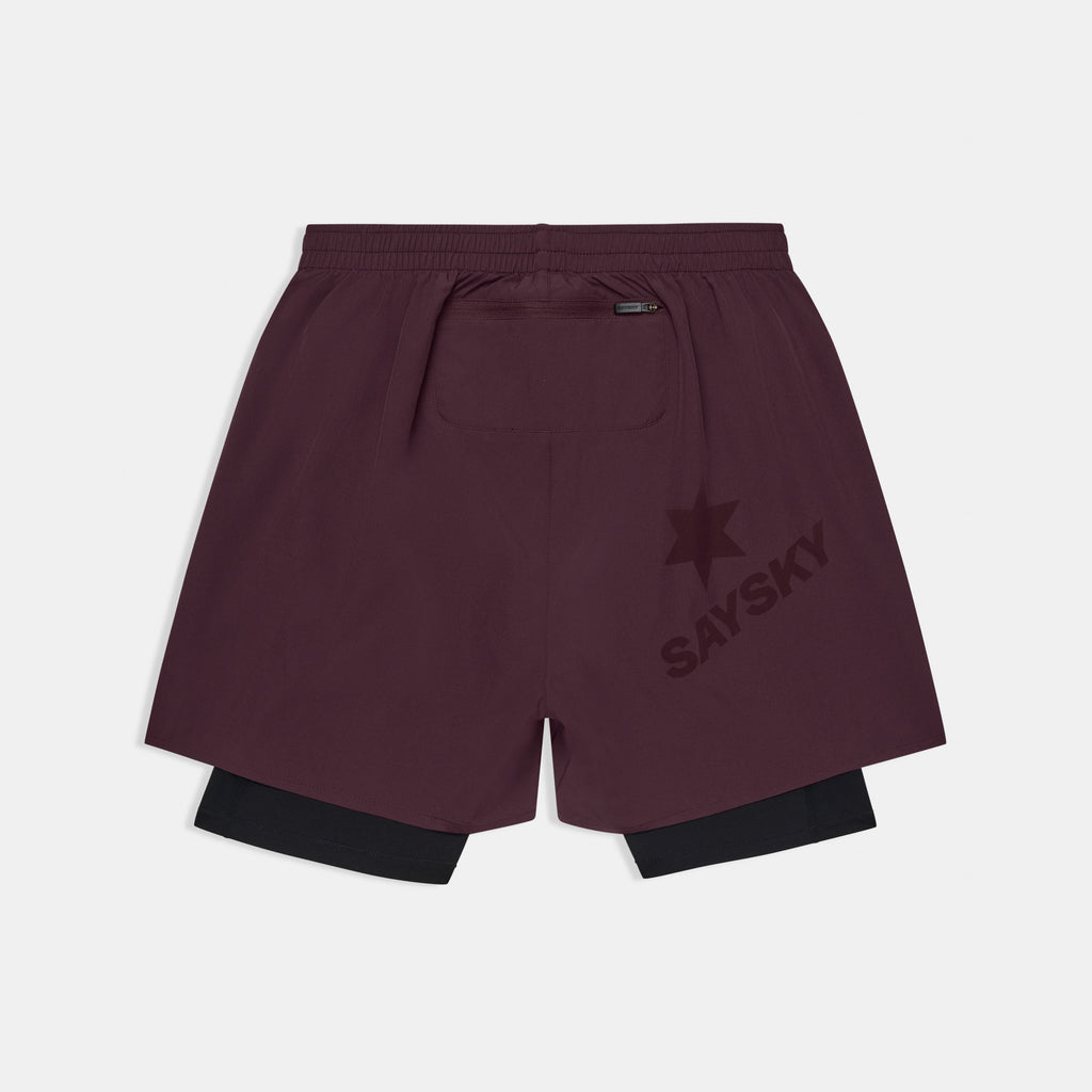 ランニングショーツ SM40002c512 Pace 2-in-1 Shorts 5inch - Burgundy [メンズ]