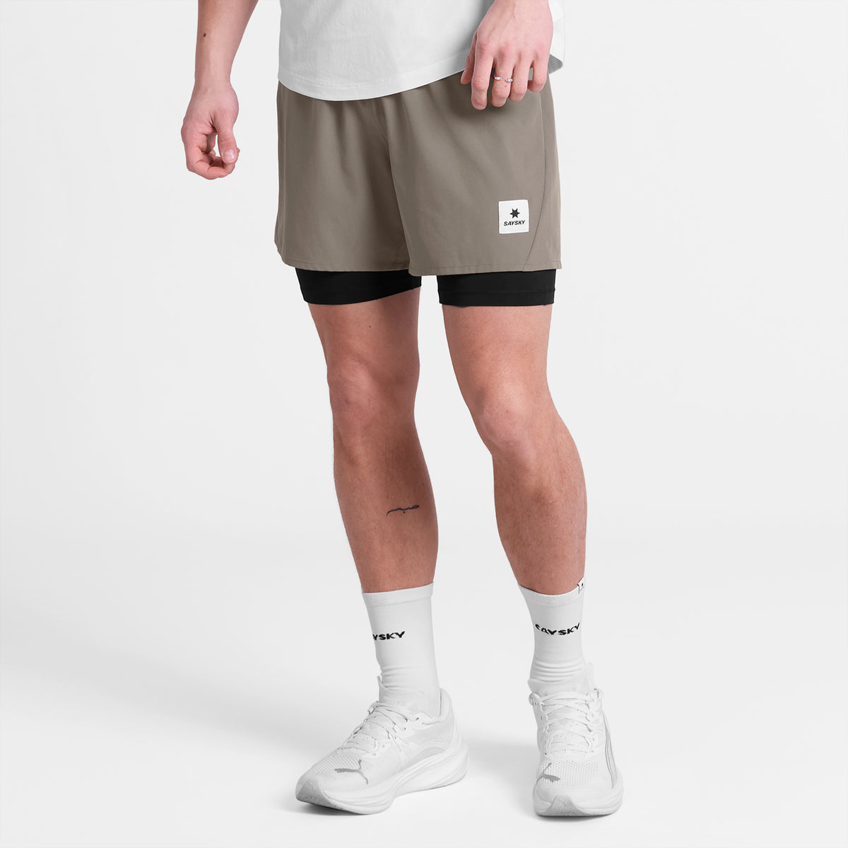 ランニングショーツ SM40002c714 Pace 2-in-1 Shorts 5inch - Taupe [メンズ]