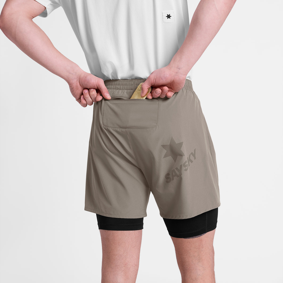 ランニングショーツ SM40002c714 Pace 2-in-1 Shorts 5inch - Taupe [メンズ]