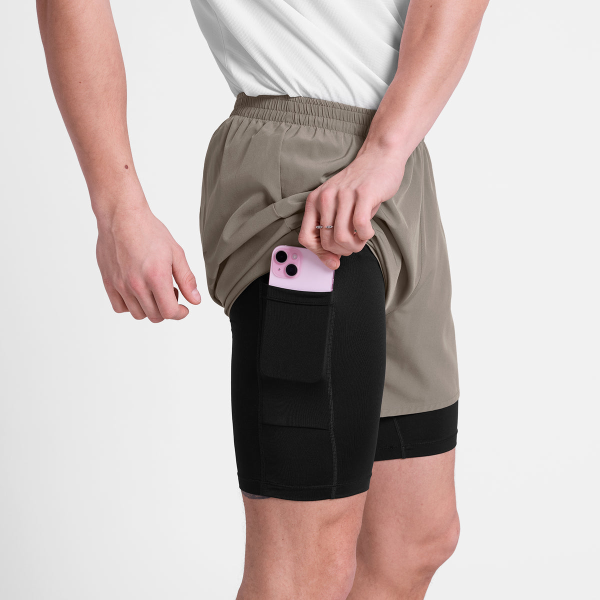 ランニングショーツ SM40002c714 Pace 2-in-1 Shorts 5inch - Taupe [メンズ]