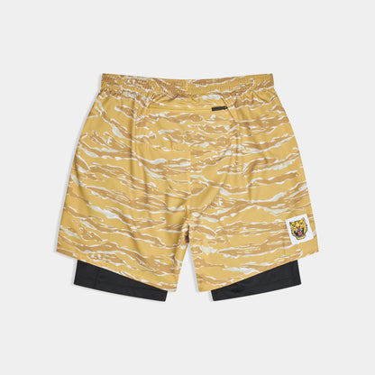 ランニングショーツ SM40007c1064 Tiger Pace 2-in-1 Shorts 5`` - Yellowcamo [メンズ]