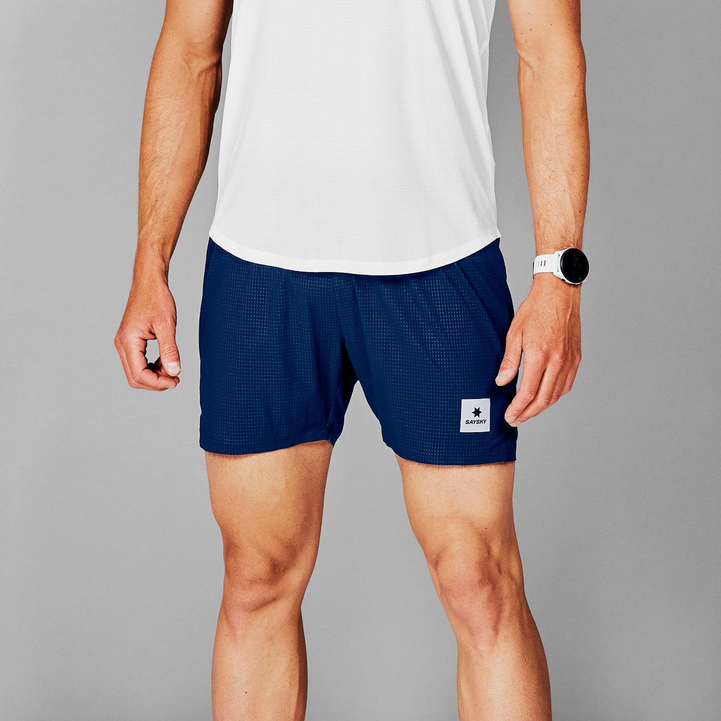 ランニングショーツ SM40009c201 Flow Shorts 5`` - Blue [メンズ]