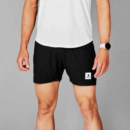ランニングショーツ SM40009c901 Flow Shorts 5`` - Black [メンズ]