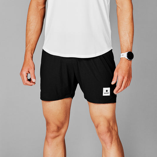 ランニングショーツ SM40009c901 Flow Shorts 5`` - Black [メンズ]
