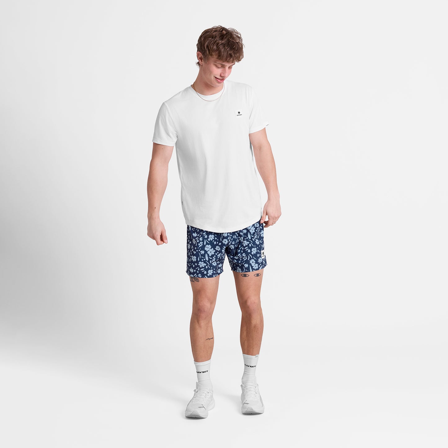 ランニングショーツ SM40011c1065 Flower Pace Shorts 5`` - Blueflower [メンズ]