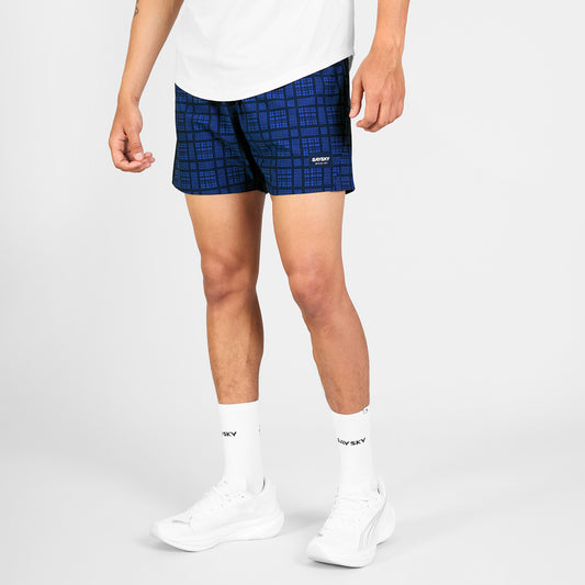 ランニングショーツ SM40017c1077 Checker Pace Shorts 5inch - Blue Checker [メンズ]