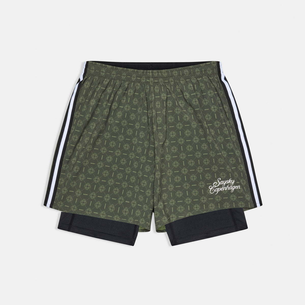 ランニングショーツ SM40018c1079 Couture Pace 2-in-1 Shorts 5inch - Green Aop [メンズ]