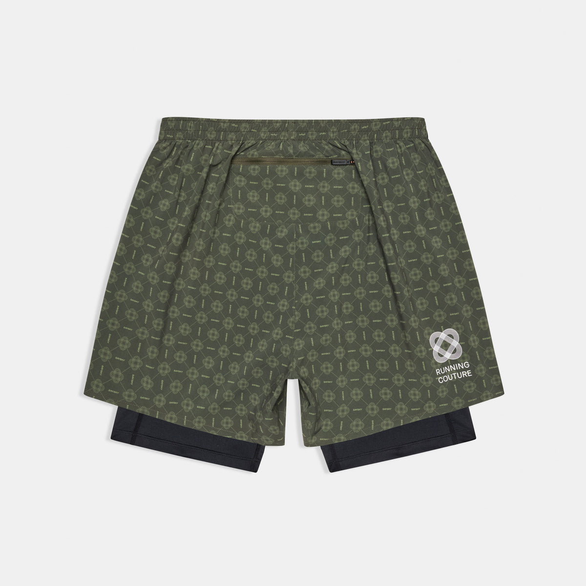 ランニングショーツ SM40018c1079 Couture Pace 2-in-1 Shorts 5inch - Green Aop [メンズ]