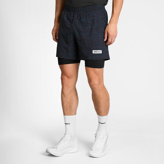 ランニングショーツ SM40019c1080 Tiger Pace 2-in-1 Shorts 5inch - Black Camo [メンズ]