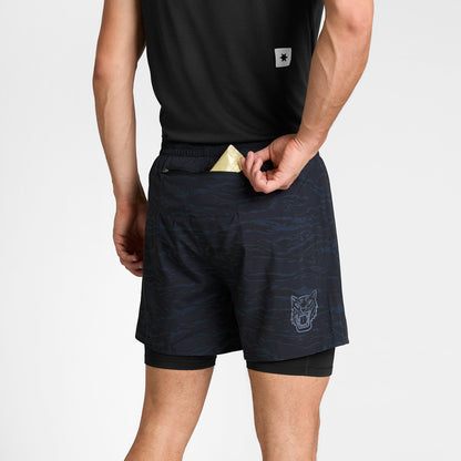 ランニングショーツ SM40019c1080 Tiger Pace 2-in-1 Shorts 5inch - Black Camo [メンズ]