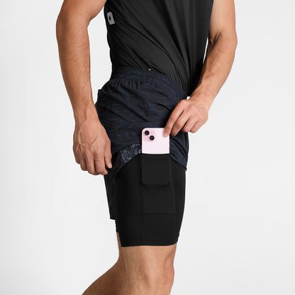 ランニングショーツ SM40019c1080 Tiger Pace 2-in-1 Shorts 5inch - Black Camo [メンズ]