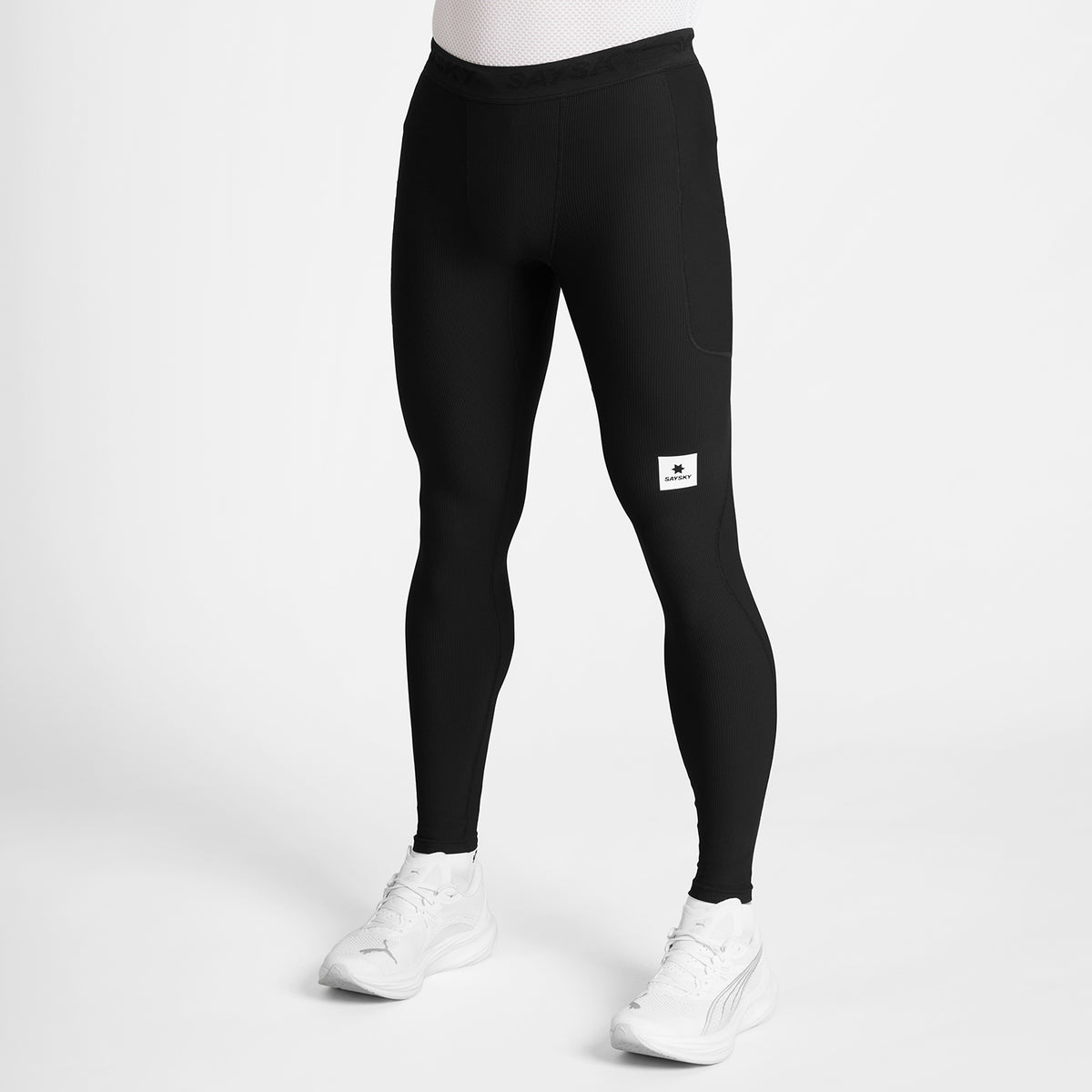 ランニングタイツ SM50007c901 Combat+ Rib Long Tights - Black [メンズ]