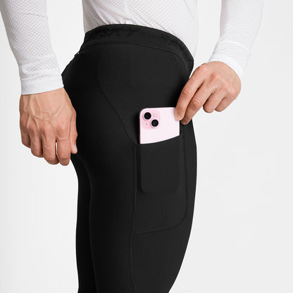 ランニングタイツ SM50007c901 Combat+ Rib Long Tights - Black [メンズ]