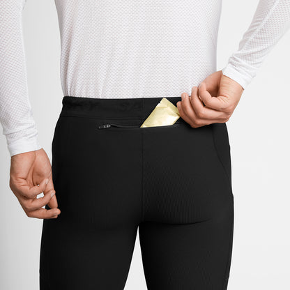 ランニングタイツ SM50007c901 Combat+ Rib Long Tights - Black [メンズ]