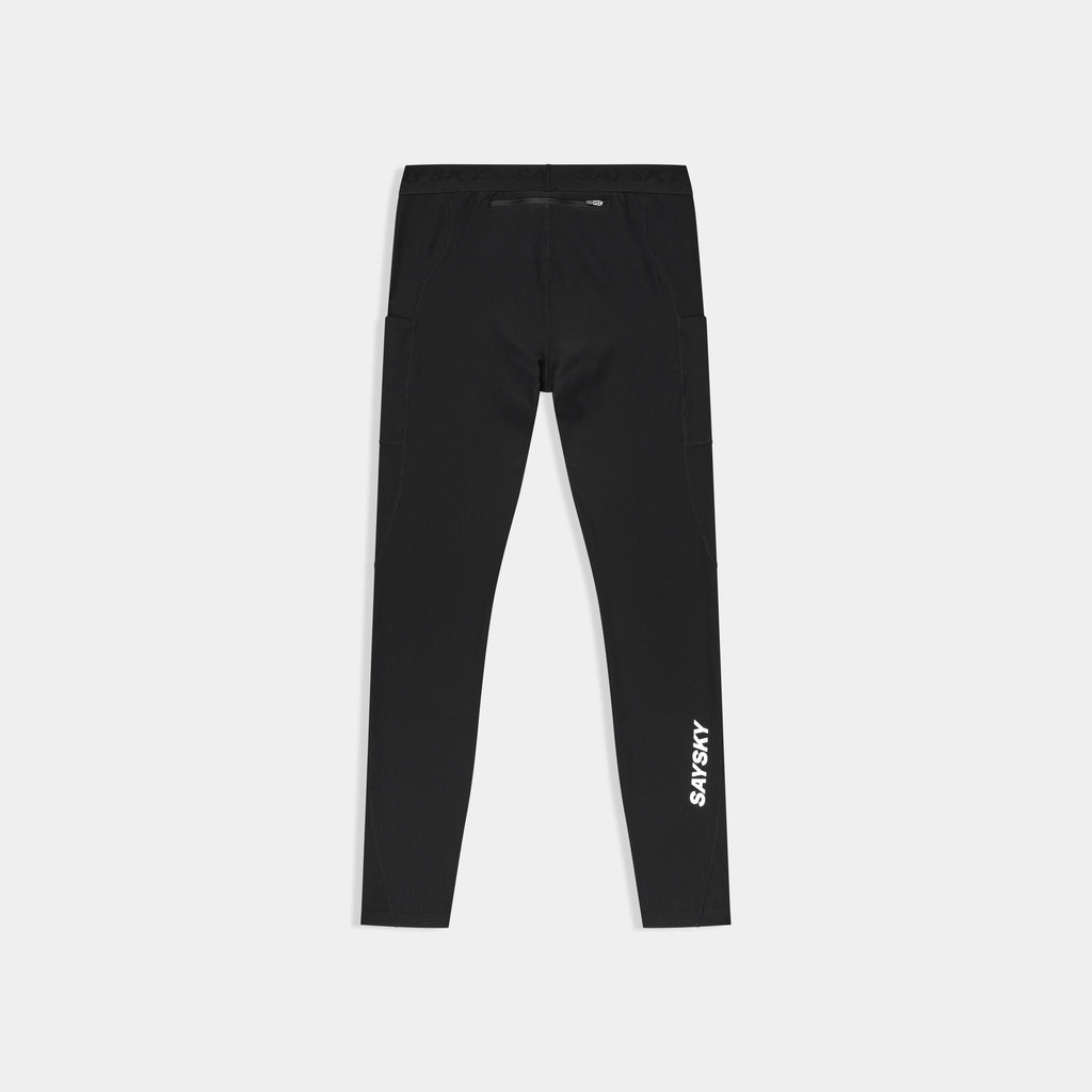ランニングタイツ SM50007c901 Combat+ Rib Long Tights - Black [メンズ]